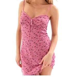 Urban Outfitters Pink Floral Mini Dress